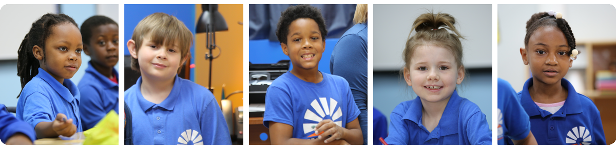 Collage of five individual student portraits